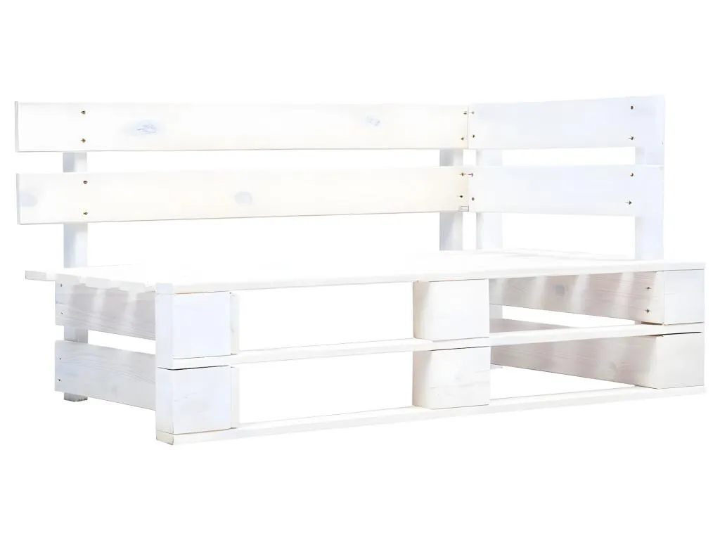 Sofá de palets 2 plazas cojines Decocasaes impregnada blanco 29184ipnr