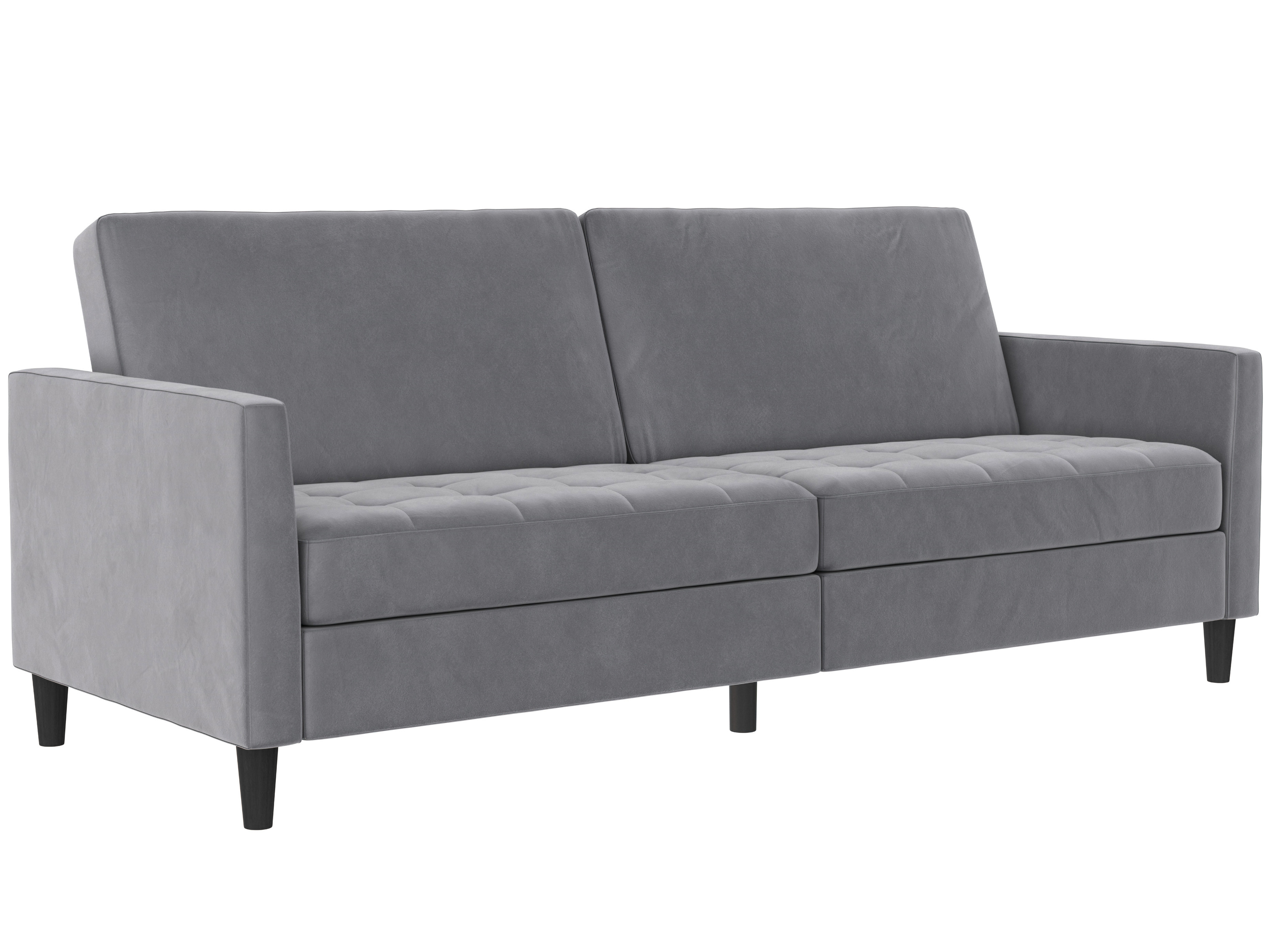 Sofá-cama de 3 plazas en terciopelo gris ow5045a1