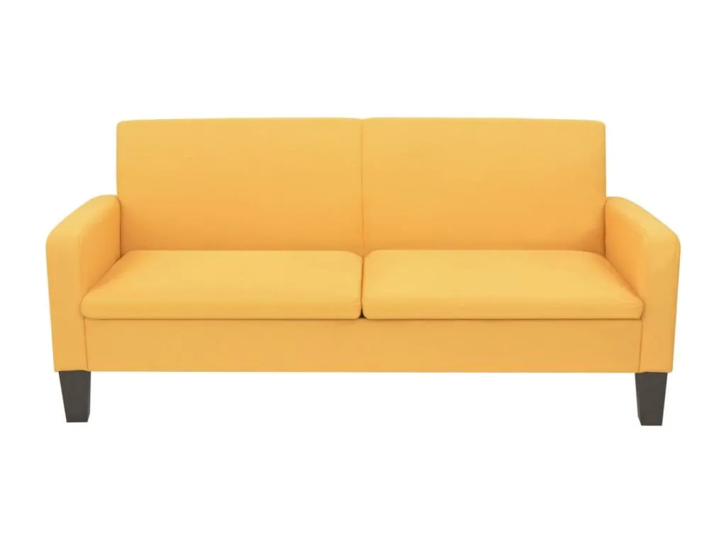 Sofá de 3 plazas 180x65x76 cm amarillo OSVK20618