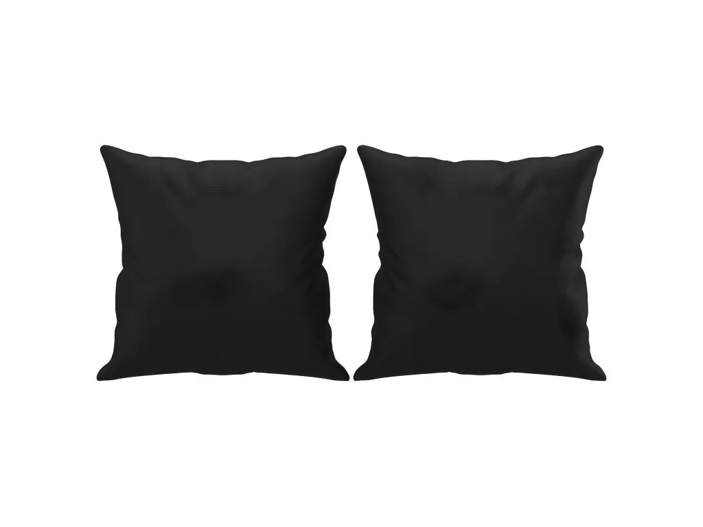 Sofá de 3 plazas con cojines decorativos piel sintética negro 180 cm MVKU46293