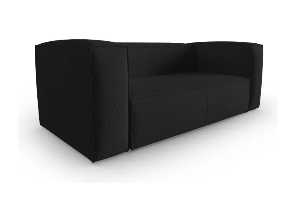 Vivircalido - Sofá Vivircalido 2 plazas de terciopelo estructurado antracita - 150x94x73cm mrpt51096
