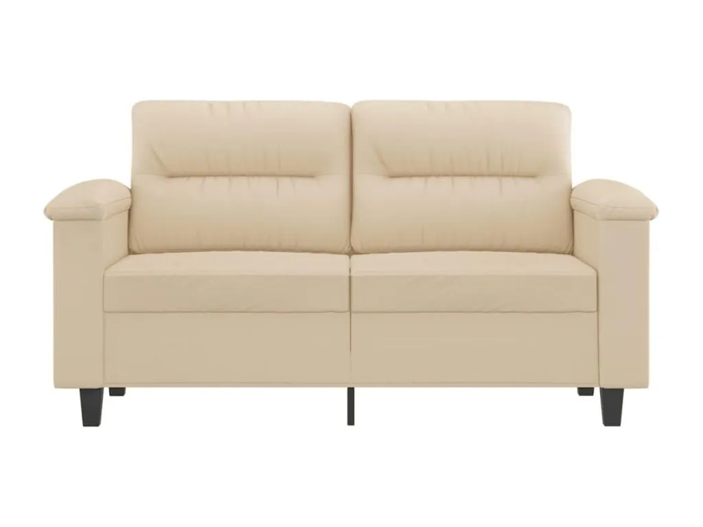 Sofá de 2 plazas de tela de microfibra color crema 120 cm lwlh74734