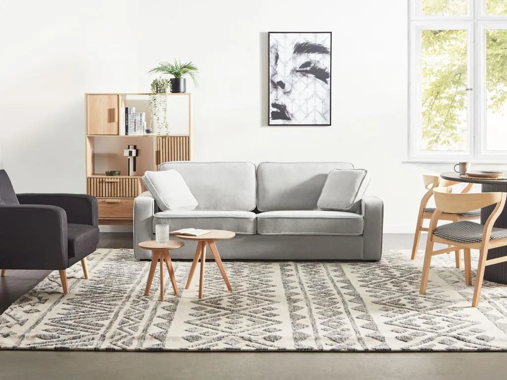 Sofá 3 plazas gris claro Mobtrendy qgyl84669