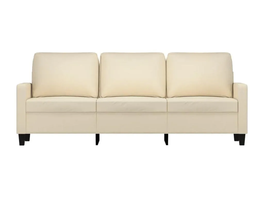 Sofá de 3 plazas de tela crema 180 cm 81188SQYK