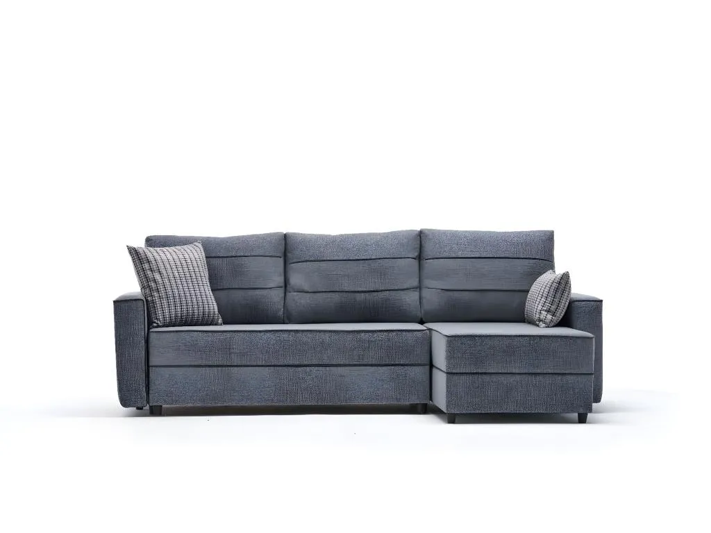 Sofá rinconero Decoencanto 314 Gris Función de descanso Caja de ropa de cama 242x145cm