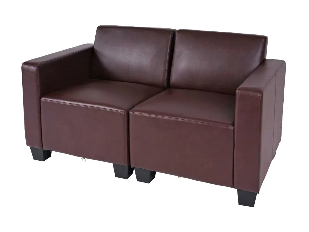 Sofá de 2 Plazas Confortable Lluesmahome, tapizado en rojo-marrón.  VL5898745