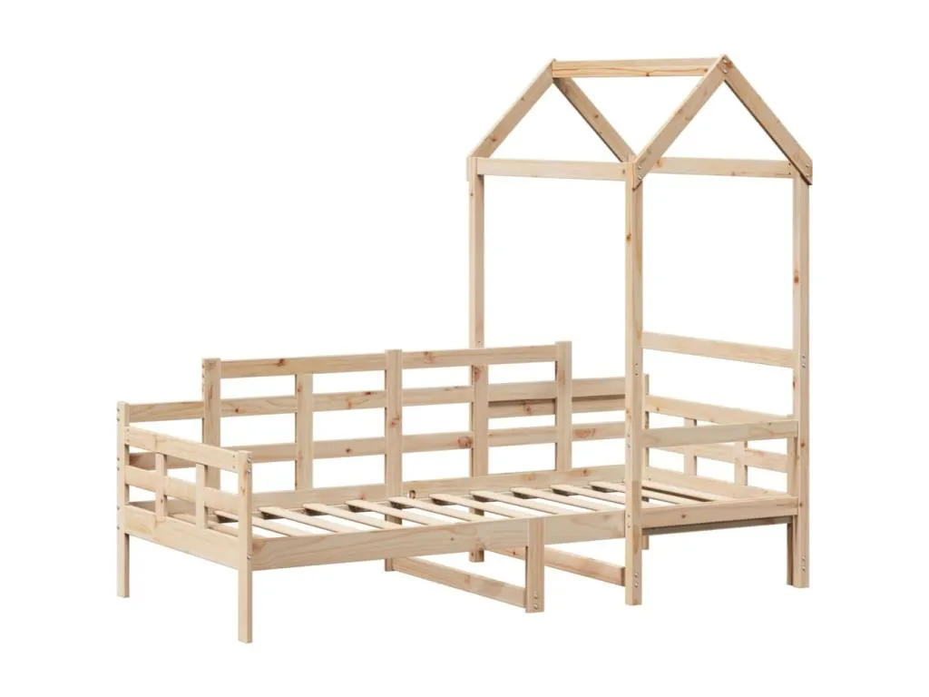 Sofá cama con techo Alkihogares maciza de Alkihogares 90x190 cm