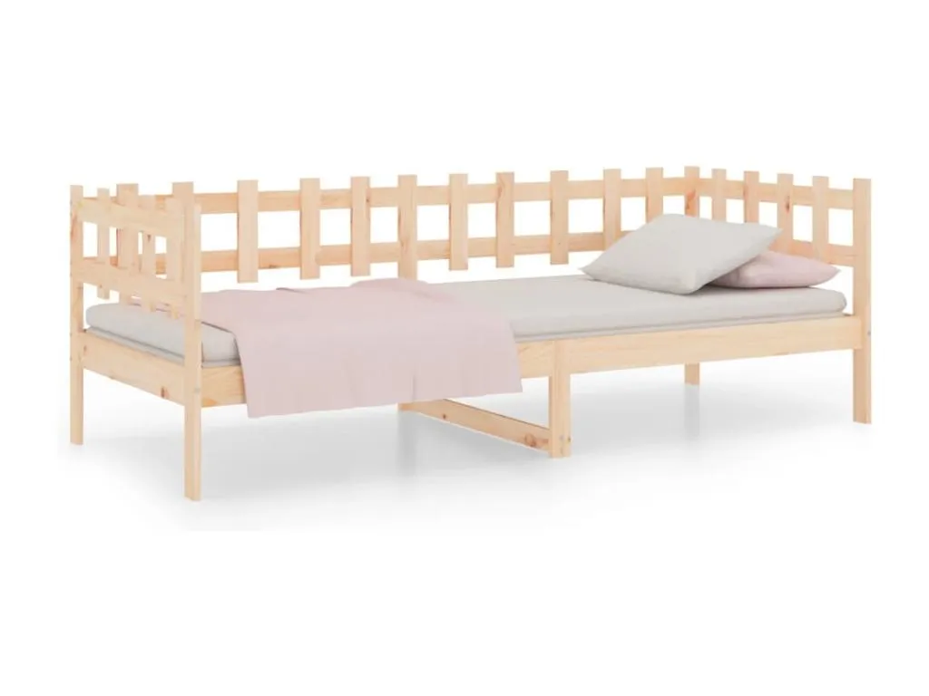 Sofá cama Decocasaes maciza de Decocasaes 90x200 cm Marrón udqb26394