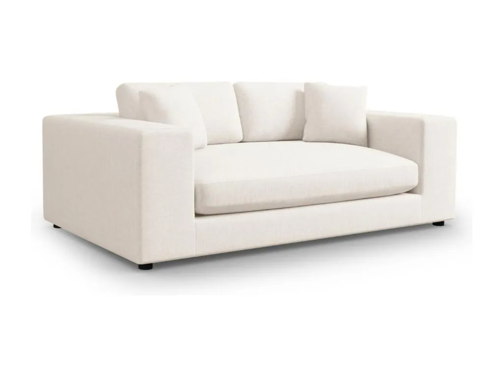 Sofá Nidovia 3 plazas en tejido estructural blanco 220x122x72 cm. nrs3745734