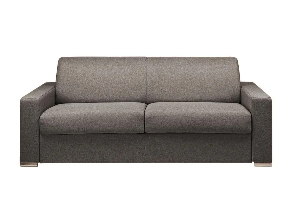 Sofá Cama de 4 Plazas de Apertura Rápida Tapizado en Tela Lluesmahome - Antracita - Somier de Láminas de 160 cm - Colchón de 16 cm con Espuma Viscoelástica  XK3230847