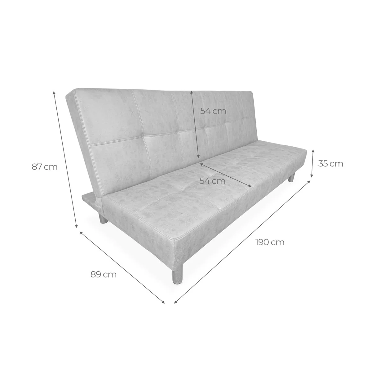 Sofá cama clic clac 3 plazas marrón Homey