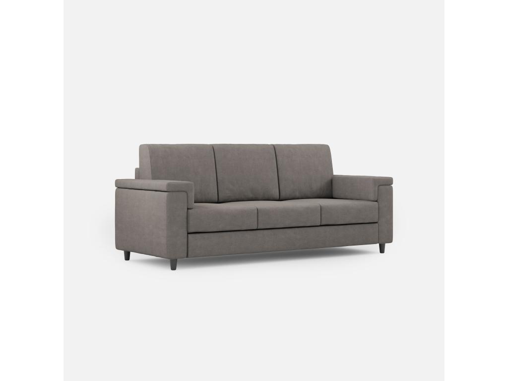 Sofá Joliven de 3 plazas tres plazas de 60 cm dimensiones exteriores L 208 cm gris