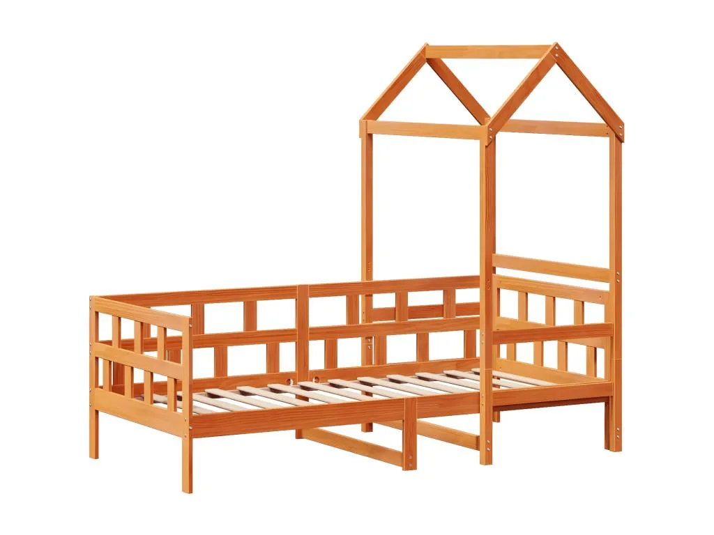 Sofá cama con techo Boverdeco maciza Boverdeco marrón cera 90x190 cm