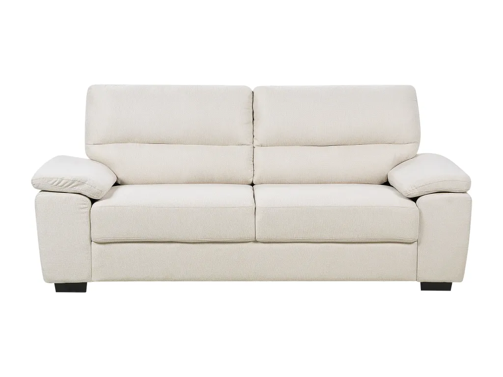 Sofá 3 plazas de tela beige claro Sancaldeco 03655NDCR