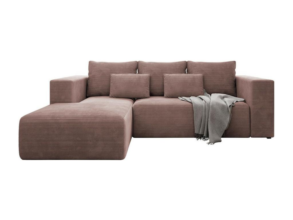 Sofá rinconero Nidolux Rosa Función de descanso Caja de ropa de cama 255x161x91cm