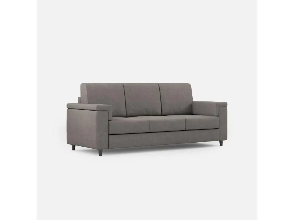Sofá Cosinor de 3 plazas (tres plazas de 60 cm) dimensiones exteriores l.208 Cm gris fct3692762