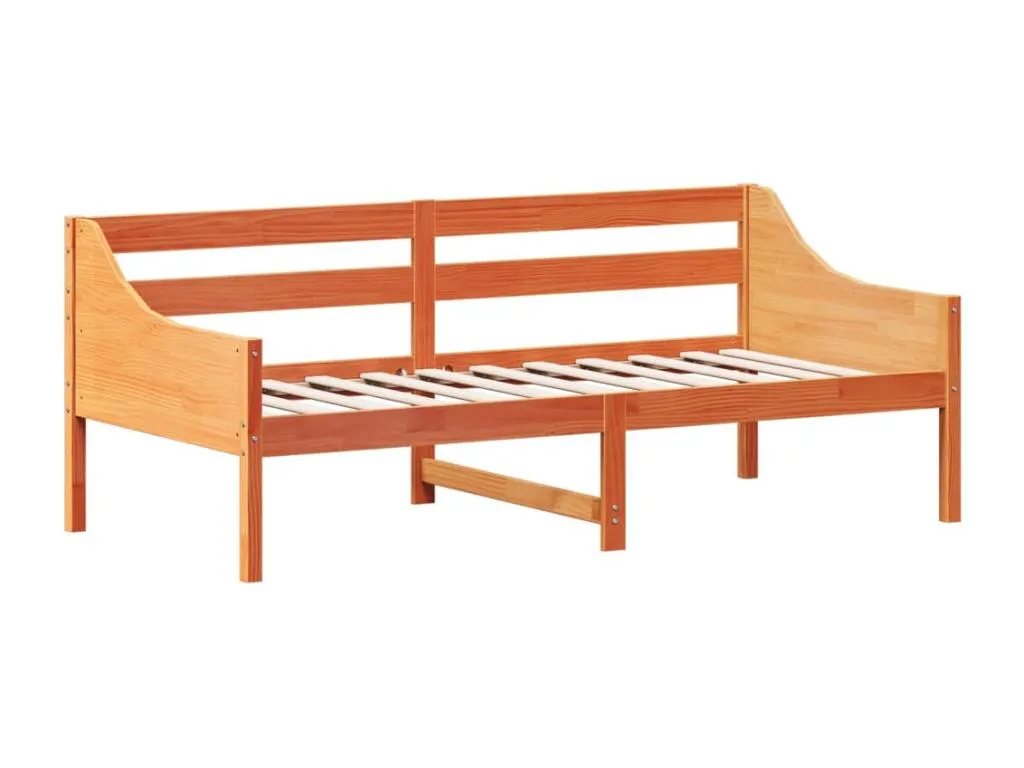 Alkifurniturees Sofá cama de Alkifurniturees maciza de Alkifurniturees marrón cera 90x190 cm 51943ZQNQ