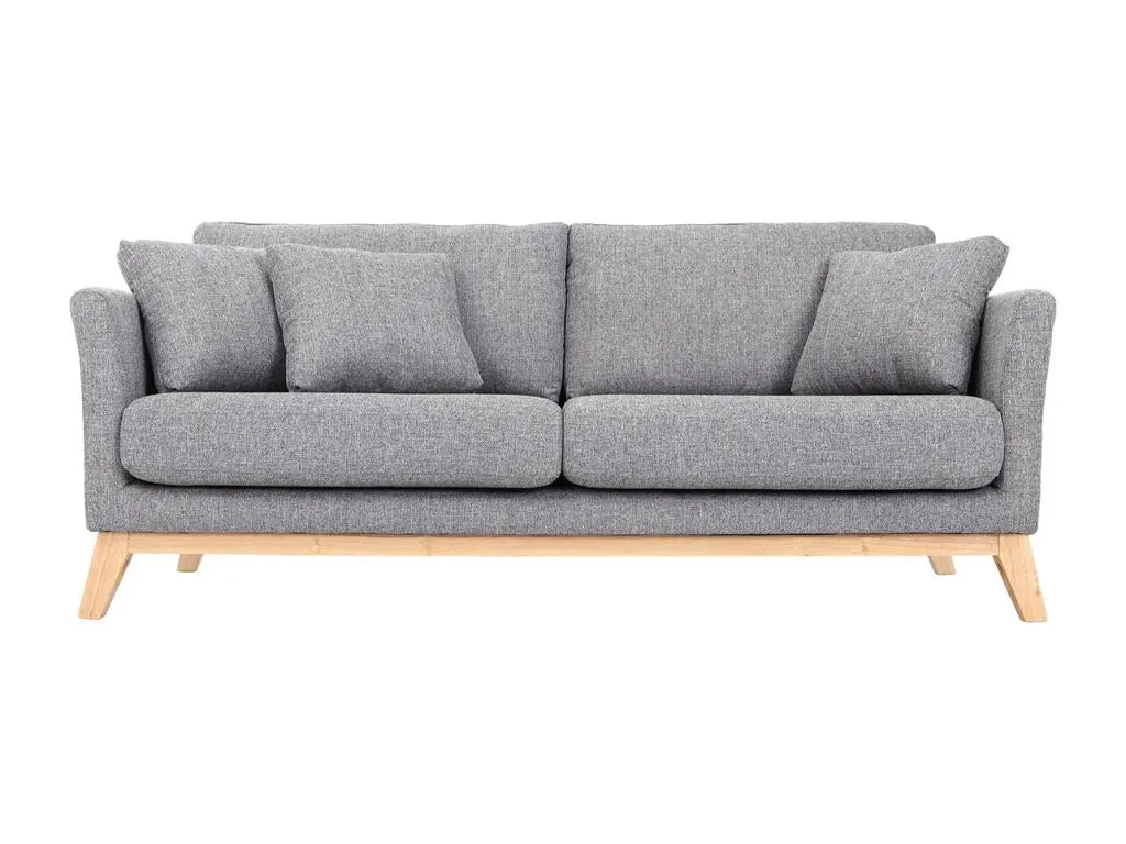 Sofá escandinavo 3 plazas gris claro desenfundable con patas Decohoguera MJ1875051
