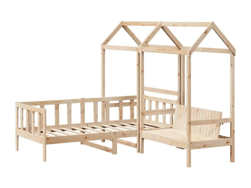 Set de sofá cama con banco y techo Homepleno maciza Homepleno 90x200 cm ceyv19667