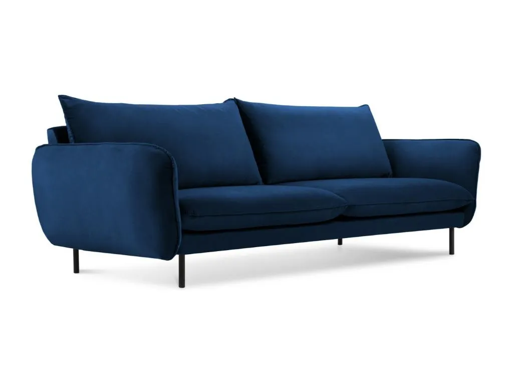 Casahandy Sofá de terciopelo azul para 3 plazas Dimensiones - 200x92x95 cm