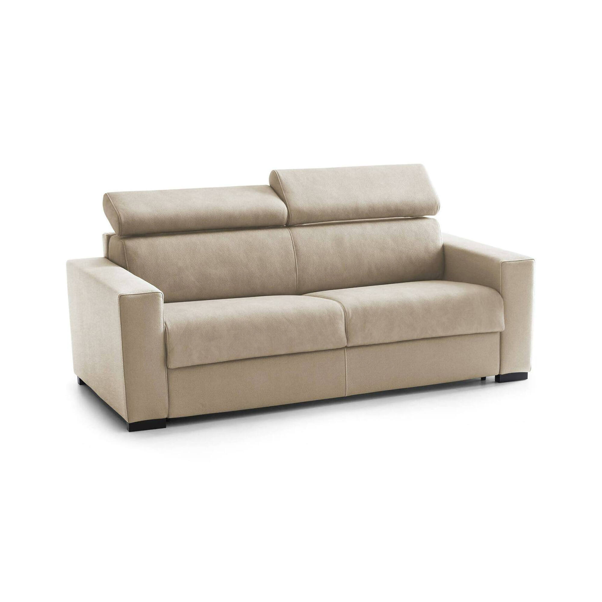 Sofá fijo de 3 plazas en tela beige, 180 x 95 cm bs4777y4