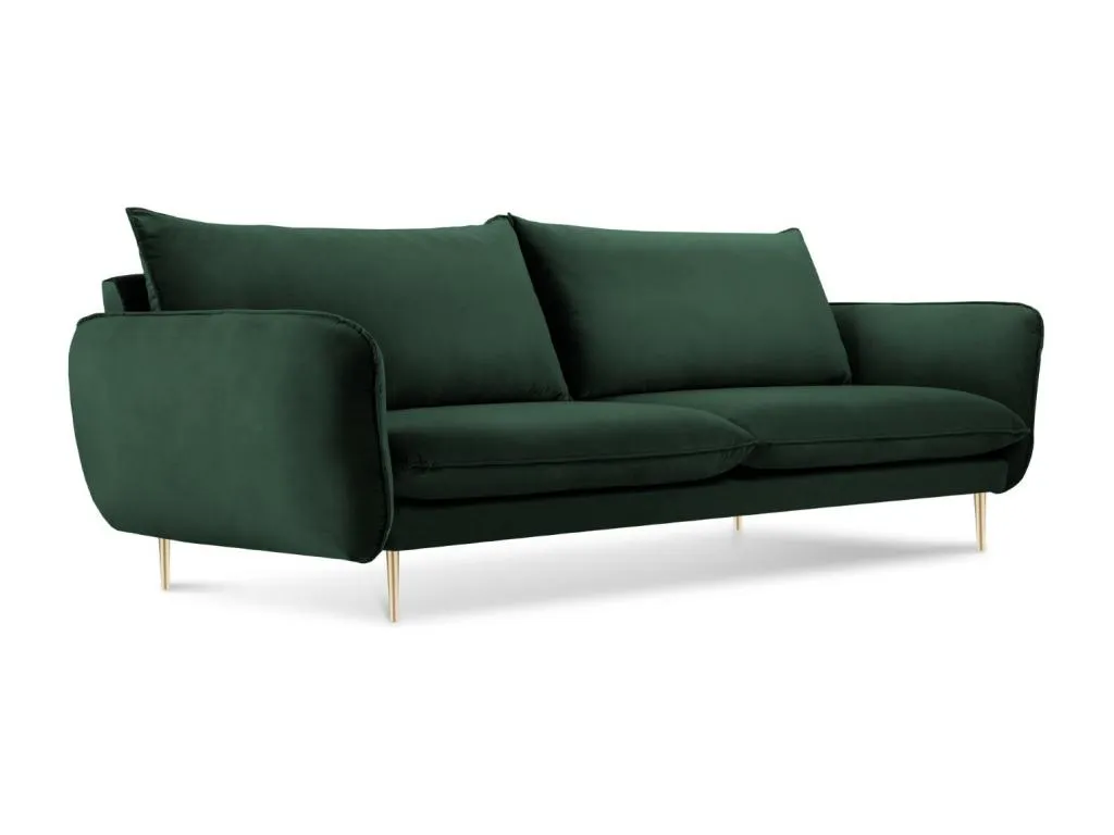 Mobtrendy - Sofá Mobtrendy 3 plazas de terciopelo verde botella - 200x92x95cm 35078nzdj