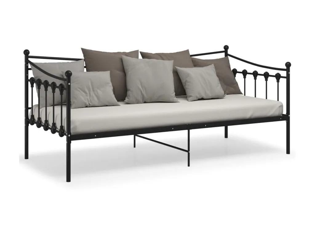 Estructura de sofá cama de Vivircalido negro 90x200 cm hela36277