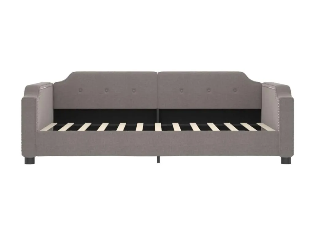 Sofá cama sin colchón tela gris taupe 80x200 cm 89178WGSQ