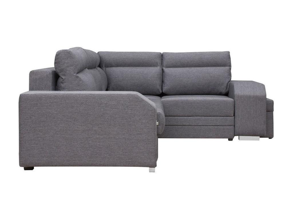 Sofá rinconero Kingsport 101, Gris, Función de descanso, Caja de ropa de cama, 305x205cm