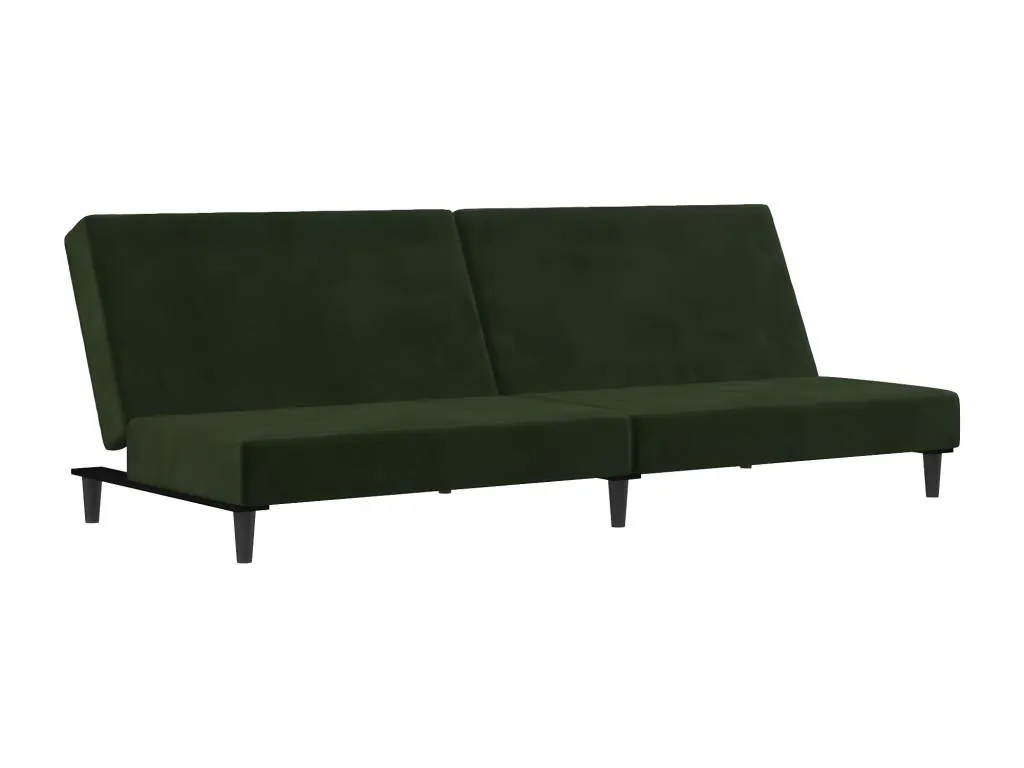 Sofá cama de 2 plazas terciopelo verde oscuro afub76595