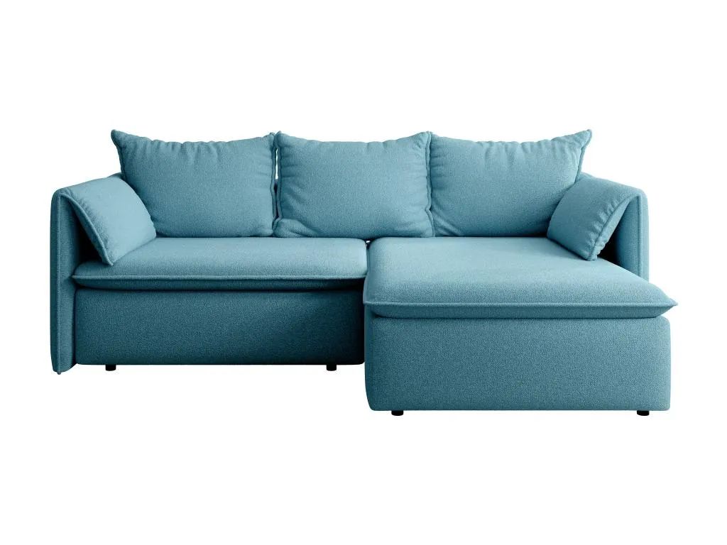Sofá cama esquinero derecho de tela azul Mobtrendy 72080lsvg