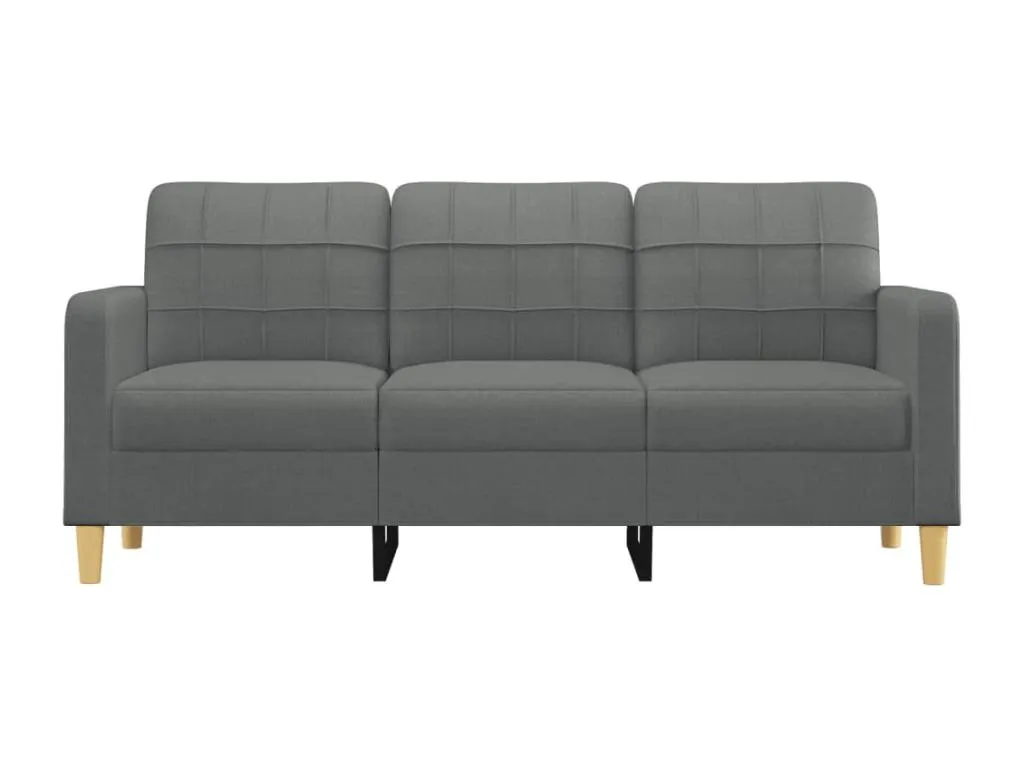 Sofá de 3 plazas de tela gris oscuro 180 cm