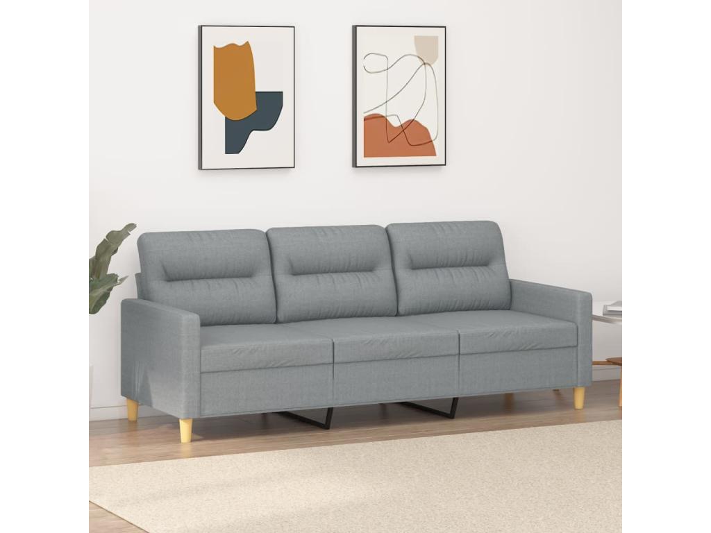 Sofá de 3 plazas de Joliven gris claro 180 cm