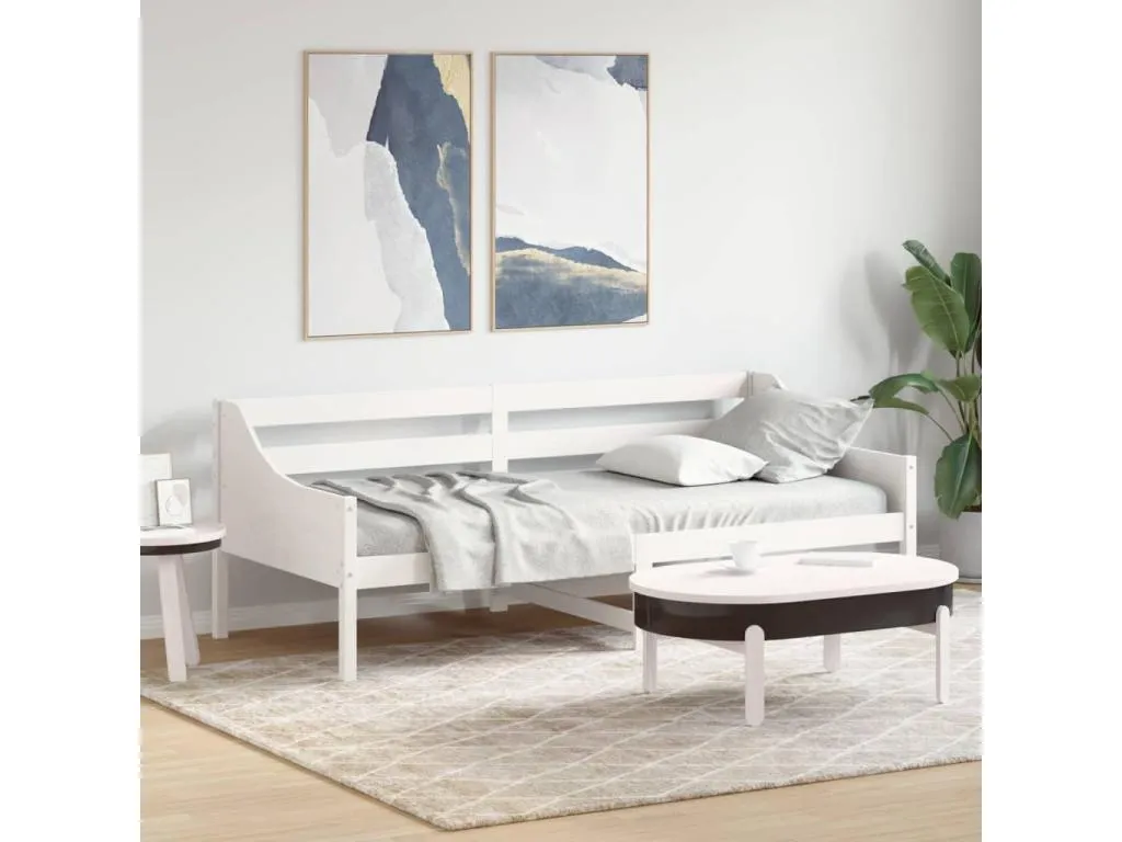 Sofá cama sin colchón Micasacool maciza de Micasacool blanco 90x200 cm