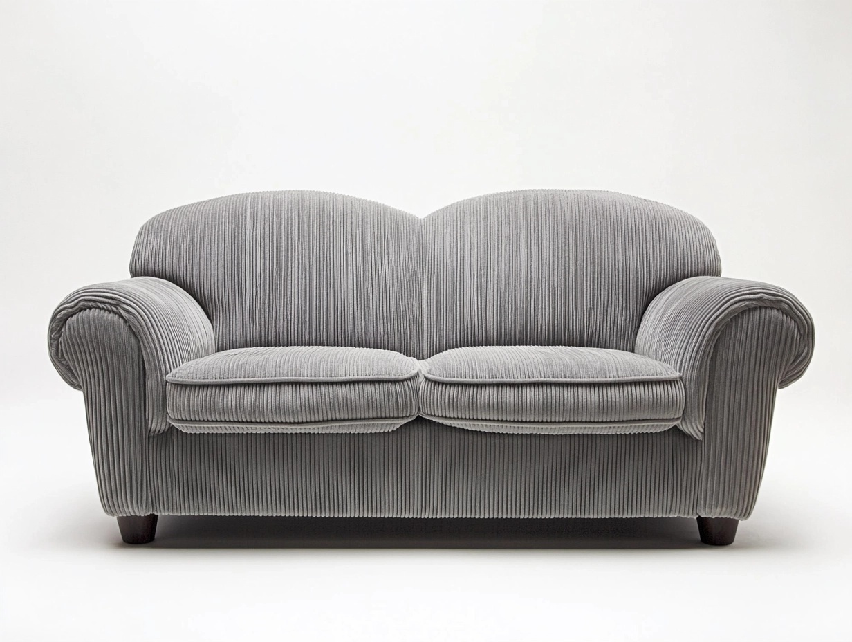 Sofá de tres plazas tapizado en tela gris 210x95cm ideal para sala de estar con diseño moderno y estructura robusta de madera