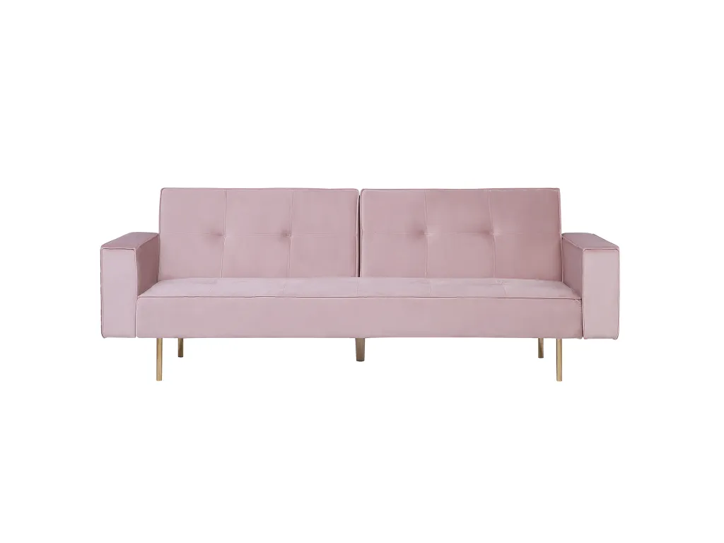 Sofá cama Francomuebleses Rosa Terciopelo