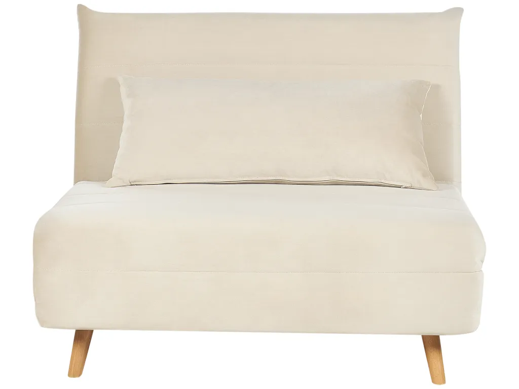 Sofá cama Habitarluz Crema Terciopelo WQSV78520