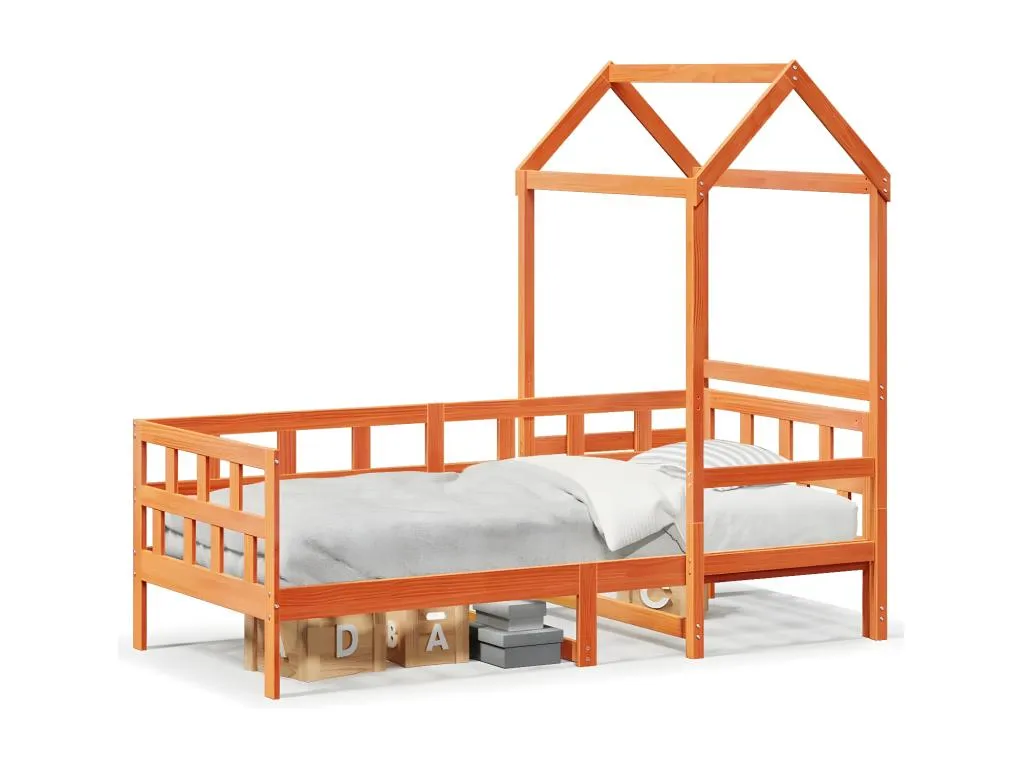 Sofá cama con techo Boverdeco maciza Boverdeco marrón cera 90x190 cm