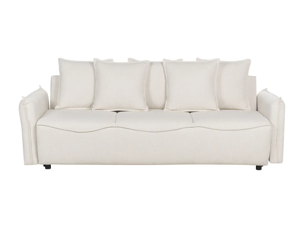 Sofá cama Lluesmahome color blanco crema WU5160404