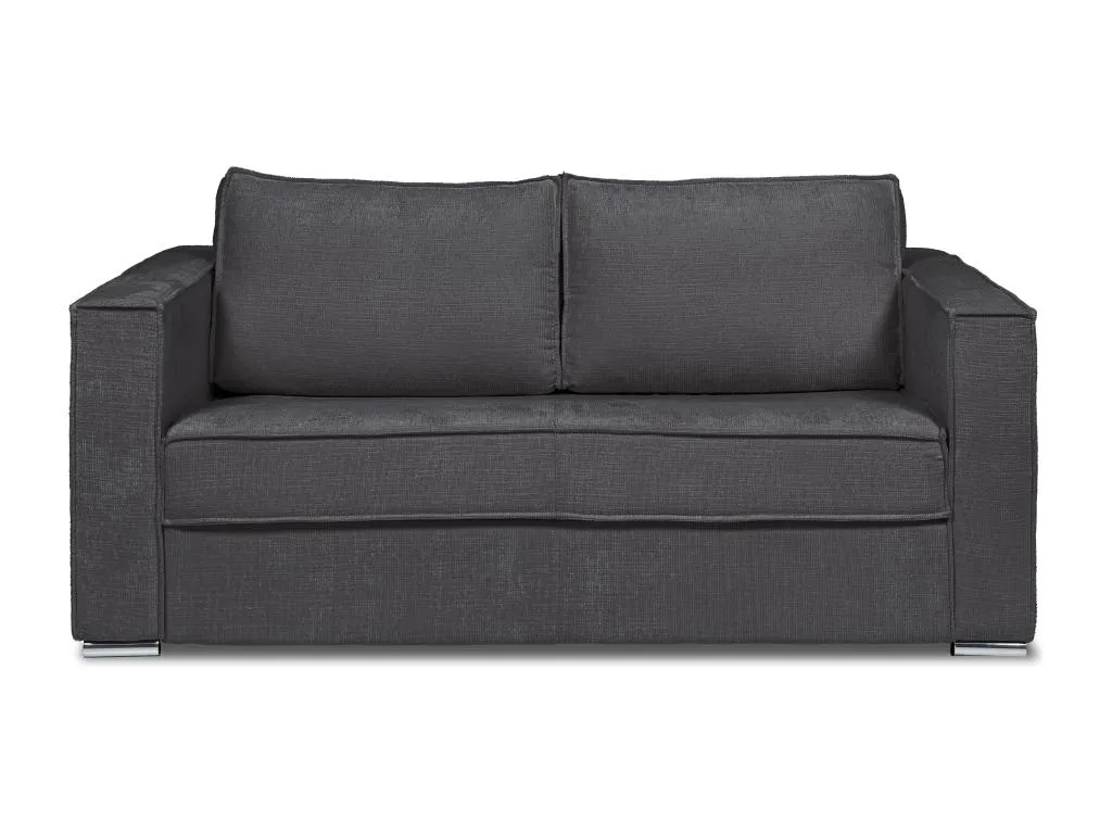 Sofá cama de 3 plazas de apertura rápida de tela texturizada azul petróleo - Cama de 140 cm - Colchón de 22 cm Andreuworldcasa