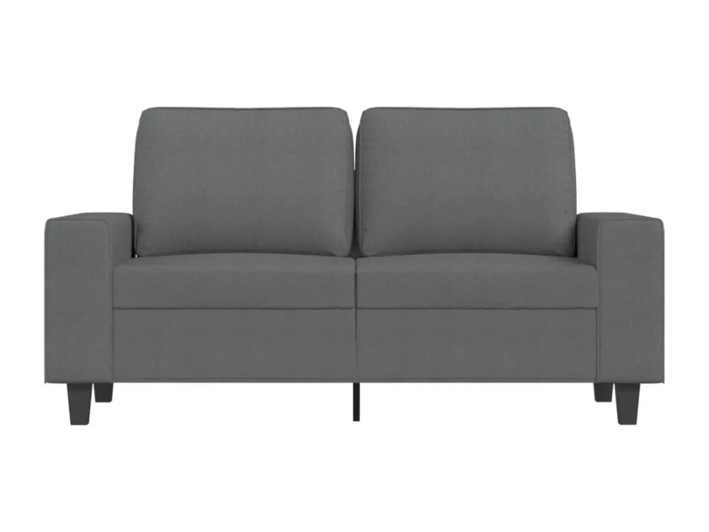 Sofá de 2 plazas de tela gris oscuro 120 cm